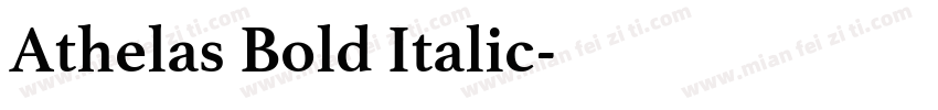Athelas Bold Italic字体转换